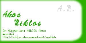 akos miklos business card